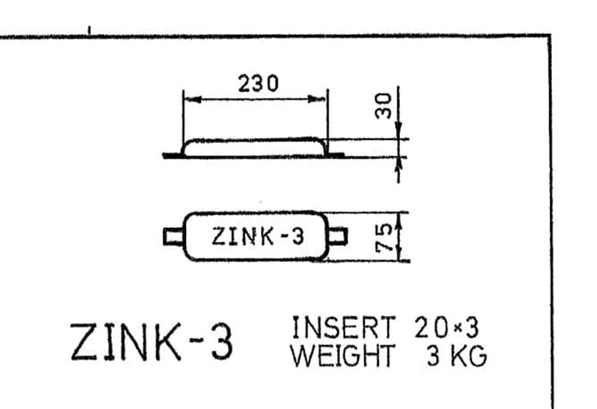 Sinkanode 3kg BEME 