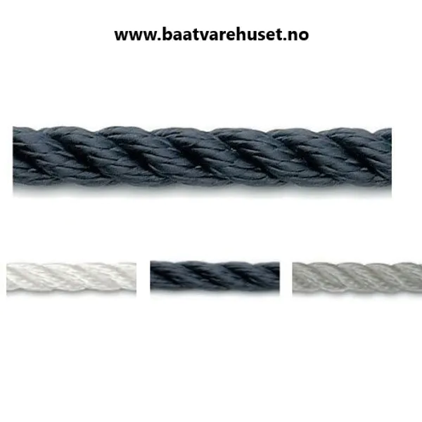 Hovedbilde Rapallo 3-slått 16mm hvit 