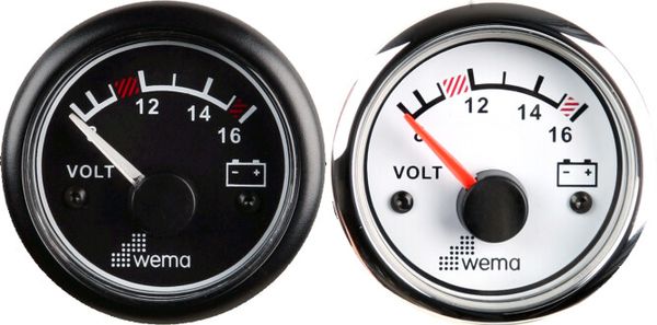 Hovedbilde Wema Voltmeter analog 12V SL sort