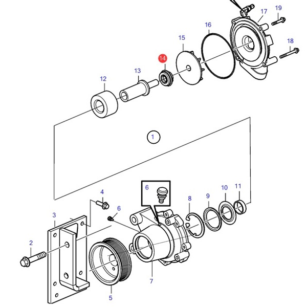 Hovedbilde Volvo Penta 1676432 tetningsring 