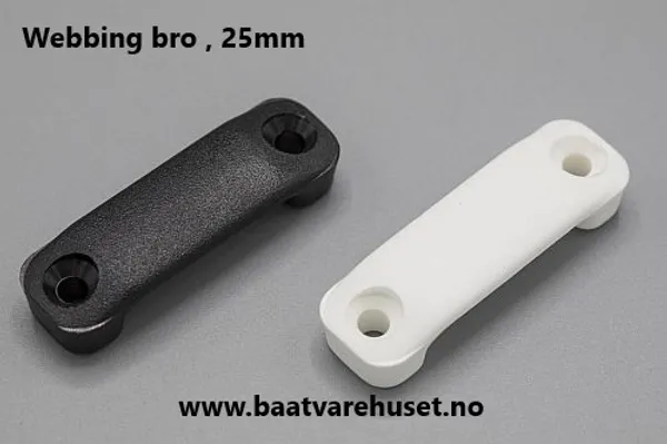 Hovedbilde Webbing bro 25mm, svart 